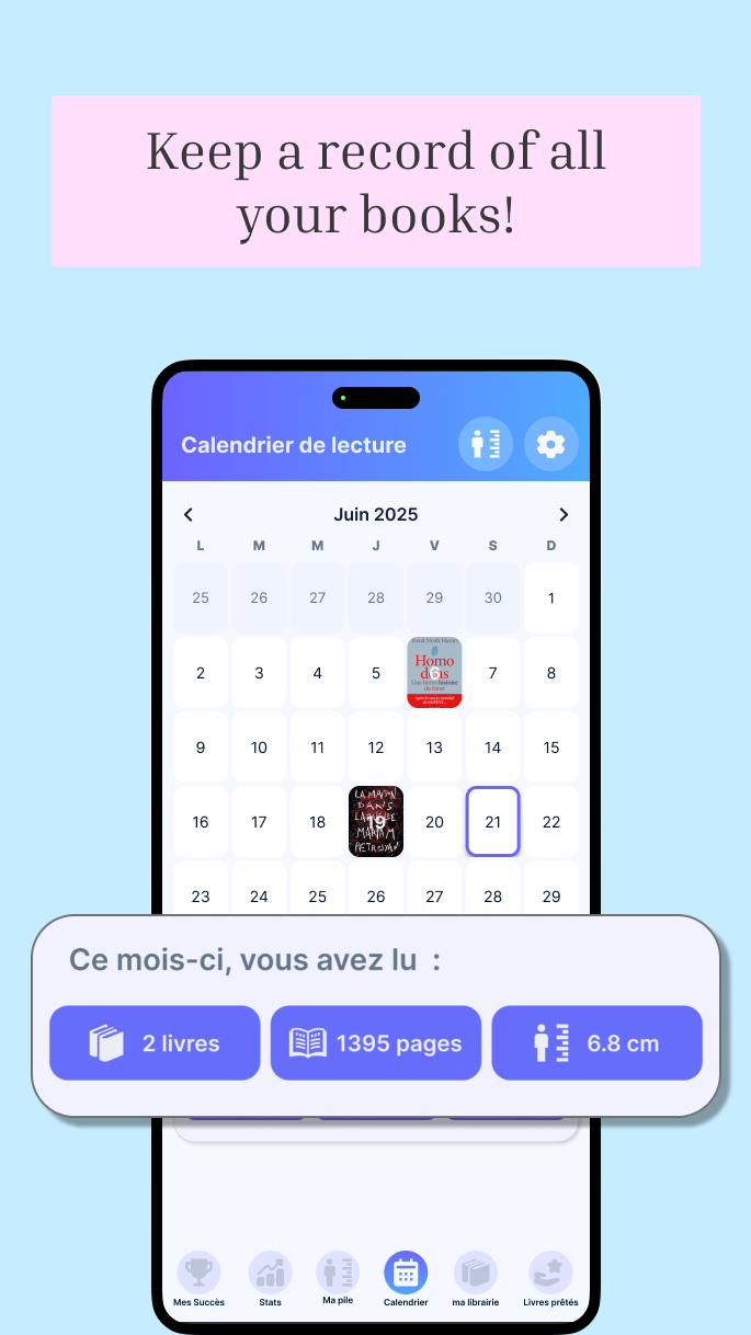 Paramètres multilingues Book Nova - application disponible en français, anglais et espagnol
